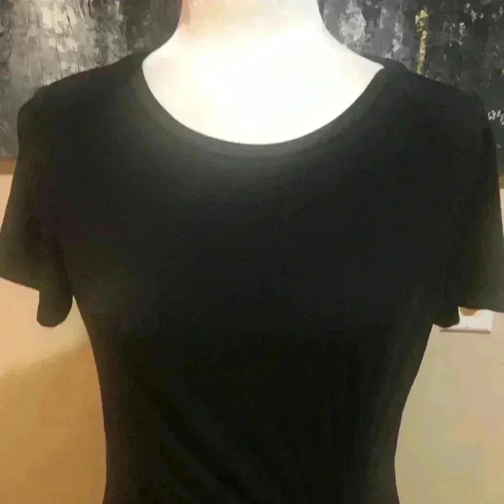 Gap Twist Front Crewneck Short Sleeved Midi Dress-Size SP